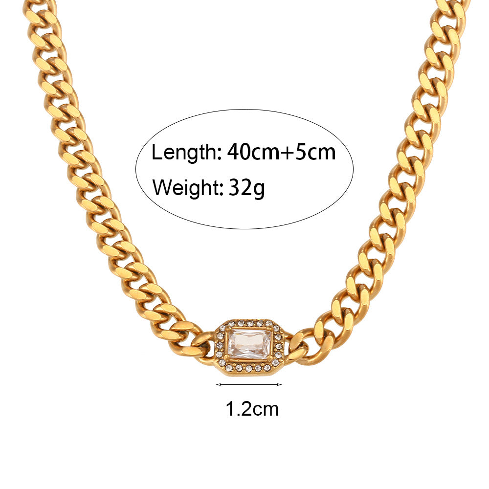 Men's Cuban Link Zircon Bracelet Styled with Watch