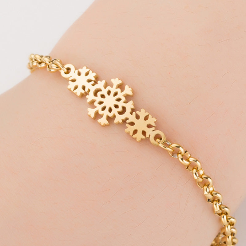 Women's Gold Elephant Charm Bracelet Lifestyle