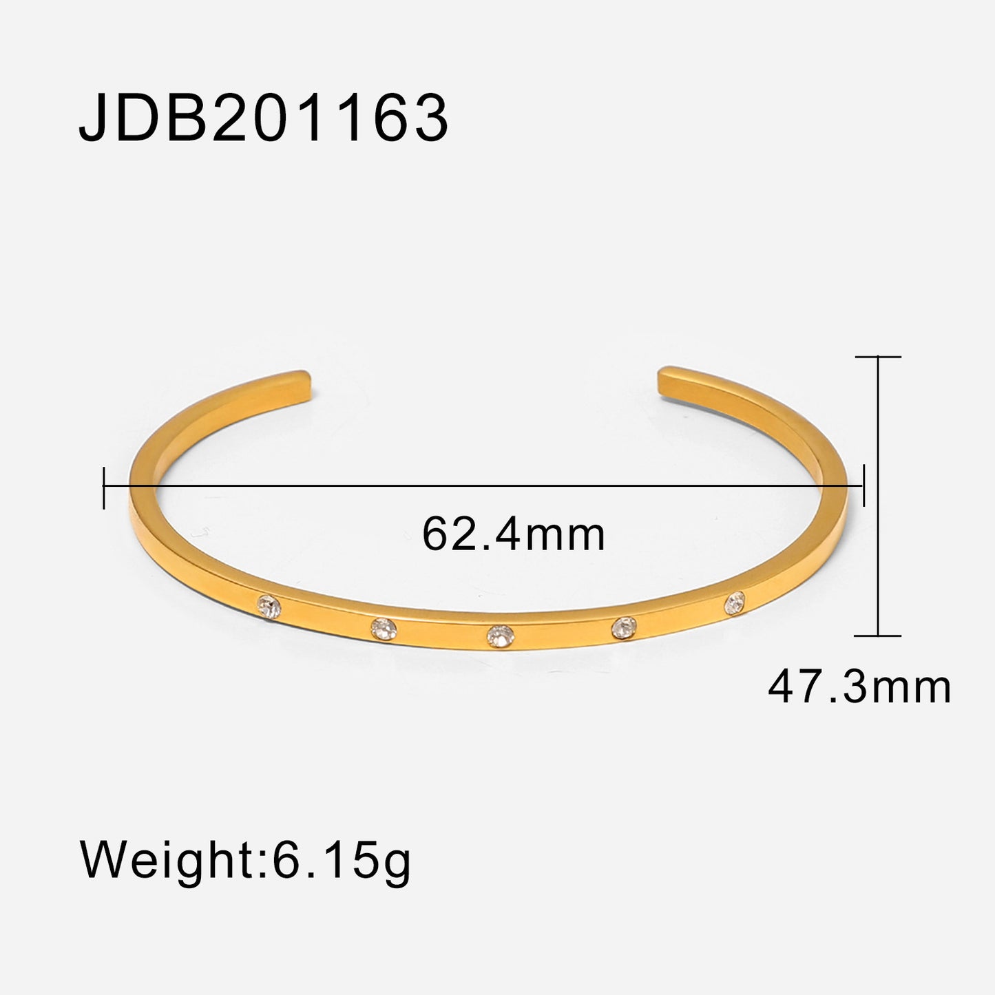 Gold-Plated Zirconia Bracelet Styled with Gold Jewelry