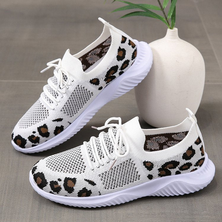 Women's Leopard Print Sneakers Casual Outfit