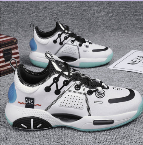 Model Wearing Men's Basketball Sneakers